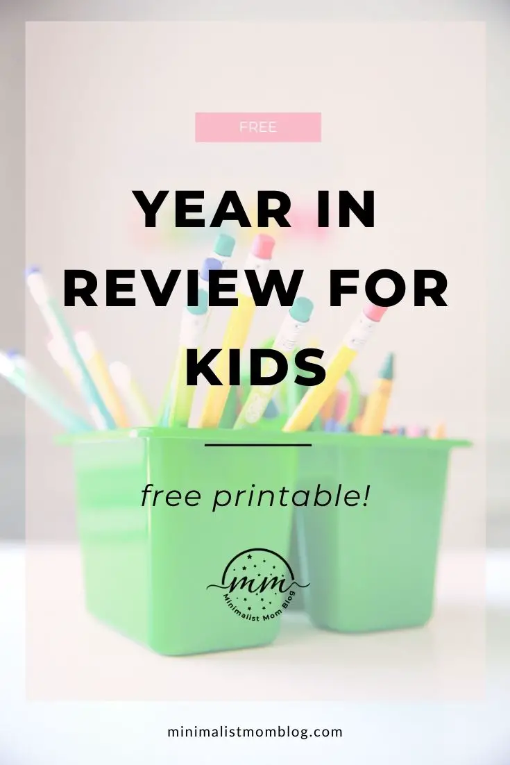 free year in review printable for kids